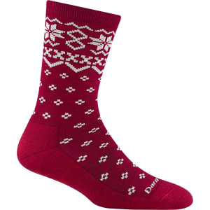 Darn Tough Socks Shetland Crew Lightweight Lifestyle Socks in Burgundy | Size Medium