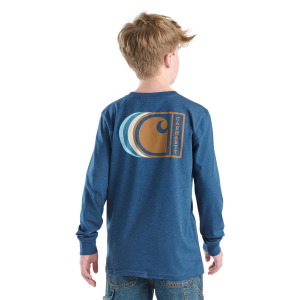 Carhartt Carhartt Shadow C Long Sleeve Pocket T-Shirt in Dark Denim Heather | Size Medium - $11.99 at Murdoch's Ranch & Home Supply