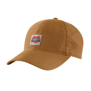 Carhartt Heart Patch Canvas Cap in Carhartt Brown