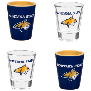 Evergreen 4-Piece Montana State University Shot Glass Set