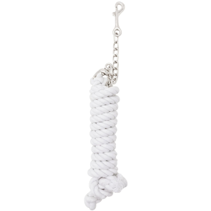Weaver Weaver Cotton Horse Lead Rope with Nickel Plated Chain and 225 Snap in White | Size 5/8" x 10' - $14.24 at Murdoch's Ranch & Home Supply