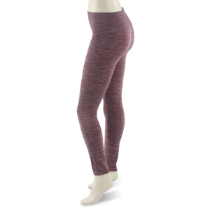 One 5 One Space Dye Fleece Lined Legging in Burgundy/Red | Size Small/Medium