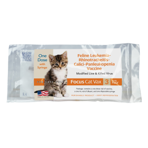Durvet Focus Cat Vax 3 Way Protection Plus FeLV | Size One Dose