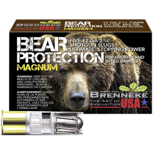 Brenneke 12-Gauge 2-3/4" Bear Protection Magnum Shotgun Ammo 5 Rounds