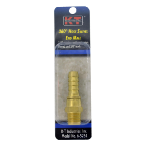 K-T Industries K-T Industries 1/4" M x 3/8" Full Port Brass Swivel End - $12.99 at Murdoch's Ranch & Home Supply