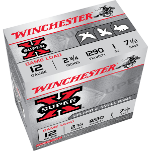Winchester Super X Upland and Small Game 12-Gauge 2.75" 1 oz Shotgun Ammo 25 Rounds