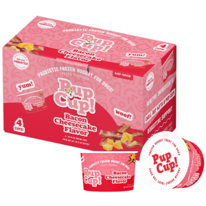 Pup Cup! Pup Cup! 4-Pack Bacon Cheesecake Flavor Frozen Yogurt Dog Treat | Size 3.5oz - $10.99 at Murdoch's Ranch & Home Supply