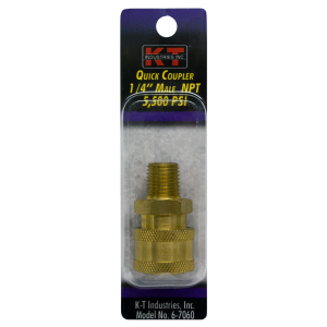 K-T Industries K-T Industries 1/4" Male NPT 5500 PSI Pressure Washer Quick Coupler - $9.99 at Murdoch's Ranch & Home Supply