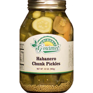 Uniquely Gourmet Habernero Pickle Chunks 32 oz