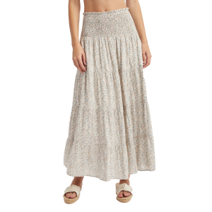 Wishlist Wishlist Ditsy Floral Tiered Midi Skirt in Cream/Combo | Size Medium - $29.99 at Murdoch's Ranch & Home Supply