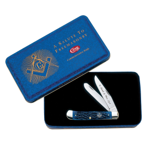 Case Knives Case Knives 4.125" Masonic Gift Tin Standard Jig Blue Bone Trapper Folding Pocket Knife - $109.99 at Murdoch's Ranch & Home Supply