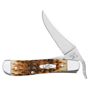 Case Knives Case Knives 4.25" Peach Seed Jig Amber Bone RussLock Folding Pocket Knife - $94.99 at Murdoch's Ranch & Home Supply