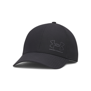 Under Armour UA ArmourVent Stretch Fit Cap in Black/Castlerock | Size L/XL