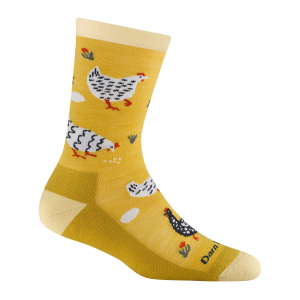 Darn Tough Socks Mother Clucker Crew Lightweight Socks in Sunny | Size Small