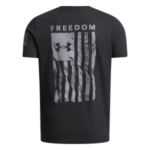 Under Armour UA Freedom Flag T-Shirt in Black/Steel | Size Large
