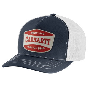 Carhartt Canvas Mesh-Back Patch Cap in Navy
