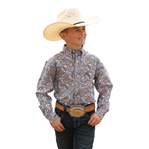 Cinch CINCH Paisley Long Sleeve Button Down Shirt in White | Size XS - $59.99 at Murdoch's Ranch & Home Supply