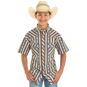 Rock & Roll Denim Rock & Roll Denim Serape Stripe Printed Snap Shirt in Dark Brown | Size Small - $33.74 at Murdoch's Ranch & Home Supply