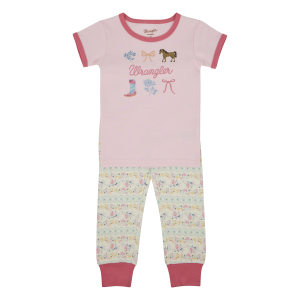 Wrangler Wrangler Bow Floral Pajama Set in Romance Rose | Size 2T - $12.74 at Murdoch's Ranch & Home Supply