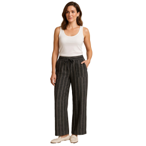 Da-Sh Da-sh Drawcord Linen Pant in Black Club Stripe | Size Medium - $20.99 at Murdoch's Ranch & Home Supply