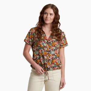 Kuhl KUHL Liliana Short Sleeve Button Down Shirt in Night Sky Print | Size Small - $63.75 at Murdoch's Ranch & Home Supply