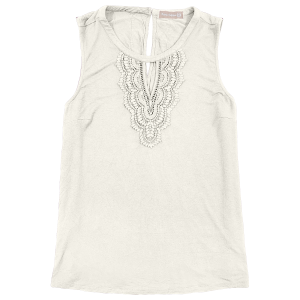 Victory Sportswear Victory Sportswear Lace Embroidery Tank Top Shirt in Natural | Size Medium - $10.79 at Murdoch's Ranch & Home Supply