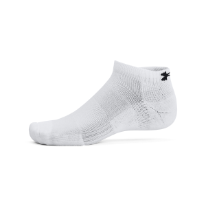 Under Armour UA Training Cotton Low Cut Socks in White/Black | Size Medium
