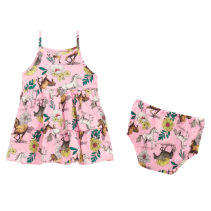 Wrangler Wrangler Floral Horse Dress Set in Pink | Size 12M - $14.99 at Murdoch's Ranch & Home Supply