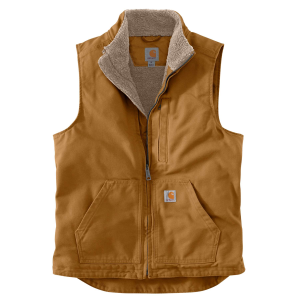 Carhartt Carhartt Washed Duck Sherpa-Lined Mock Vest in Carhartt Brown | Size Small - $71.99 at Murdoch's Ranch & Home Supply