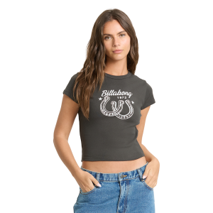 Billabong Suns Up Now T-Shirt in Off Black | Womens | Size Small
