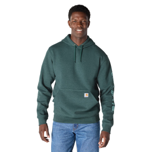 Carhartt Carhartt Iconic K288 Logo Sweatshirt in Dark Harbor Teal Heather | Mens | Size Small - $47.99 at Murdoch's Ranch & Home Supply