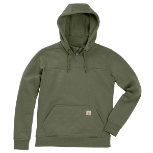 Carhartt Carhartt Paxton Quilted Quarter Zip Sweatshirt in Dusty Olive | Womens | Size XS - $55.99 at Murdoch's Ranch & Home Supply