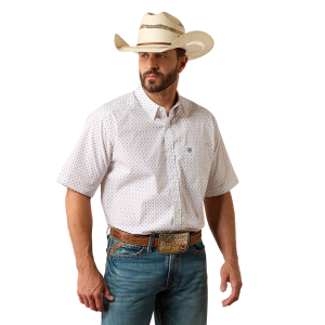Ariat Ariat Noam Classic Fit Shirt in White Multi Geo Print | Mens | Size 3XL - $48.71 at Murdoch's Ranch & Home Supply