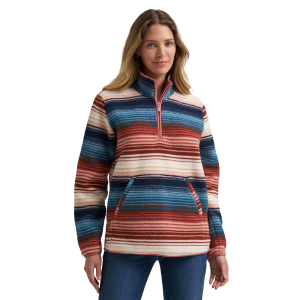 Wrangler Wrangler Retro Stripe Sherpa Quarter Zip Sweatshirt in Multi Stripe | Womens | Size XS - $47.99 at Murdoch's Ranch & Home Supply