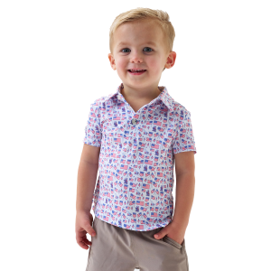 Burlebo Burlebo Performance Polo Shirt in Old Glory | Size Small - $33.00 at Murdoch's Ranch & Home Supply
