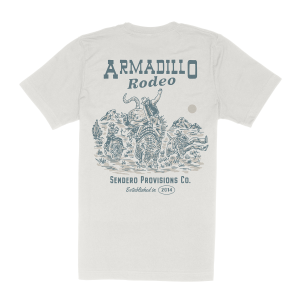 Sendero Provisions Co. Armadillo Rodeo T-Shirt in Vintage White | Mens | Size Small