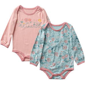 Carhartt Carhartt Long Sleeve Floral Onesie 2 Piece Set in Coral Cloud | Size 3 Mon - $23.99 at Murdoch's Ranch & Home Supply