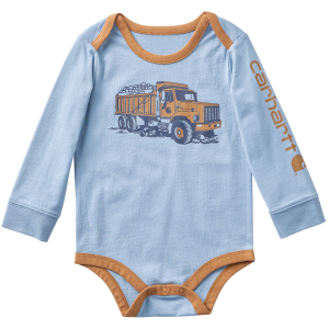 Carhartt Carhartt Long Sleeve Dump Truck Onesie in Windward Blue | Size 3 Mon - $12.79 at Murdoch's Ranch & Home Supply