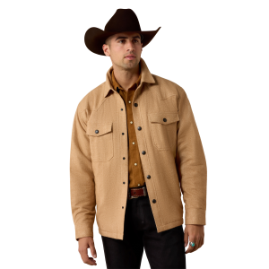 Ariat Retro Shirt Jacket in Beige | Mens | Size Small