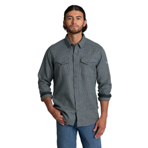 KUHL Disputr Flannel Shirt in Fjord Blue | Mens | Size Small