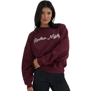 Wrangler Wrangler x Lainey Wilson Rodeo Nights Sweatshirt in Burgundy | Womens | Size Small - $69.99 at Murdoch's Ranch & Home Supply
