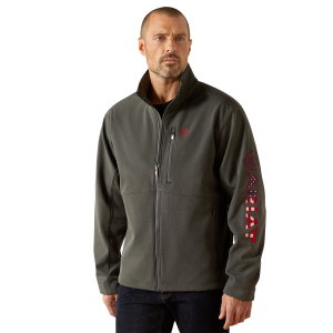 Ariat Ariat Americana Logo Softshell Jacket in Charcoal/Americana | Mens | Size 3XL - $144.95 at Murdoch's Ranch & Home Supply