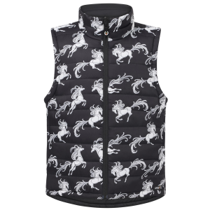 Kerrits Kerrits Pony Parade Reversible Quilted Vest in Black/Black Horse | Size Small - $79.99 at Murdoch's Ranch & Home Supply