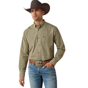 Ariat Pro Series Jiles Classic Fit Shirt in Woodbine Green Small Plaid | Mens | Size 3XL