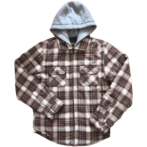 Pintlar Pintlar Flannel Hooded Shirt Jacket in Tan/Brown | Size Small - $29.99 at Murdoch's Ranch & Home Supply