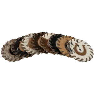 BS Trading Horseshoe Cowhide Coaster | Size 4" x 4"