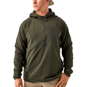 Burlebo BURLEBO Blaze Tech Quarter Zip Sweatshirt in Mallard Green | Mens | Size Small - $74.00 at Murdoch's Ranch & Home Supply