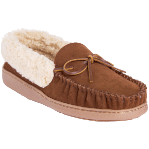 Minnetonka Colin Trapper Suede Berber Slipper in Whiskey | Mens | Size 9