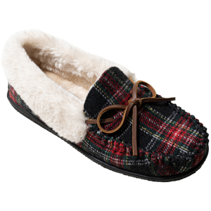 Minnetonka Minnetonka Camp Collar Moc Slipper in Black Tartan Plaid | Womens | Size 7 - $64.99 at Murdoch's Ranch & Home Supply