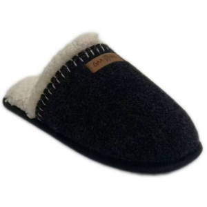 Gaahuu GaaHuu Faux Wool Whipstitch Trimmed Scuff Slipper in Black | Womens | Size Small - $29.99 at Murdoch's Ranch & Home Supply